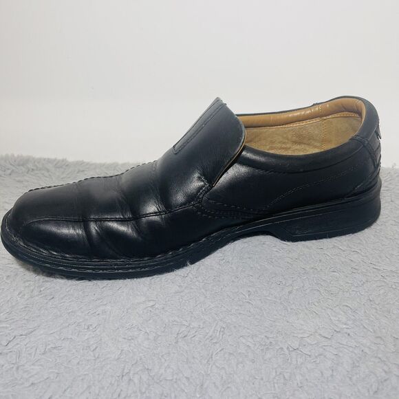 CLARK COLLECTION SOFT CUSHION WITH ORTHOLITE MEN BLAC DRESS SHOE SIZE 11 - Picture 10 of 12
